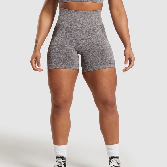 Gymshark High Rise Flex Shorts in Greyed Purple/White Size XS - Picture 2 of 7